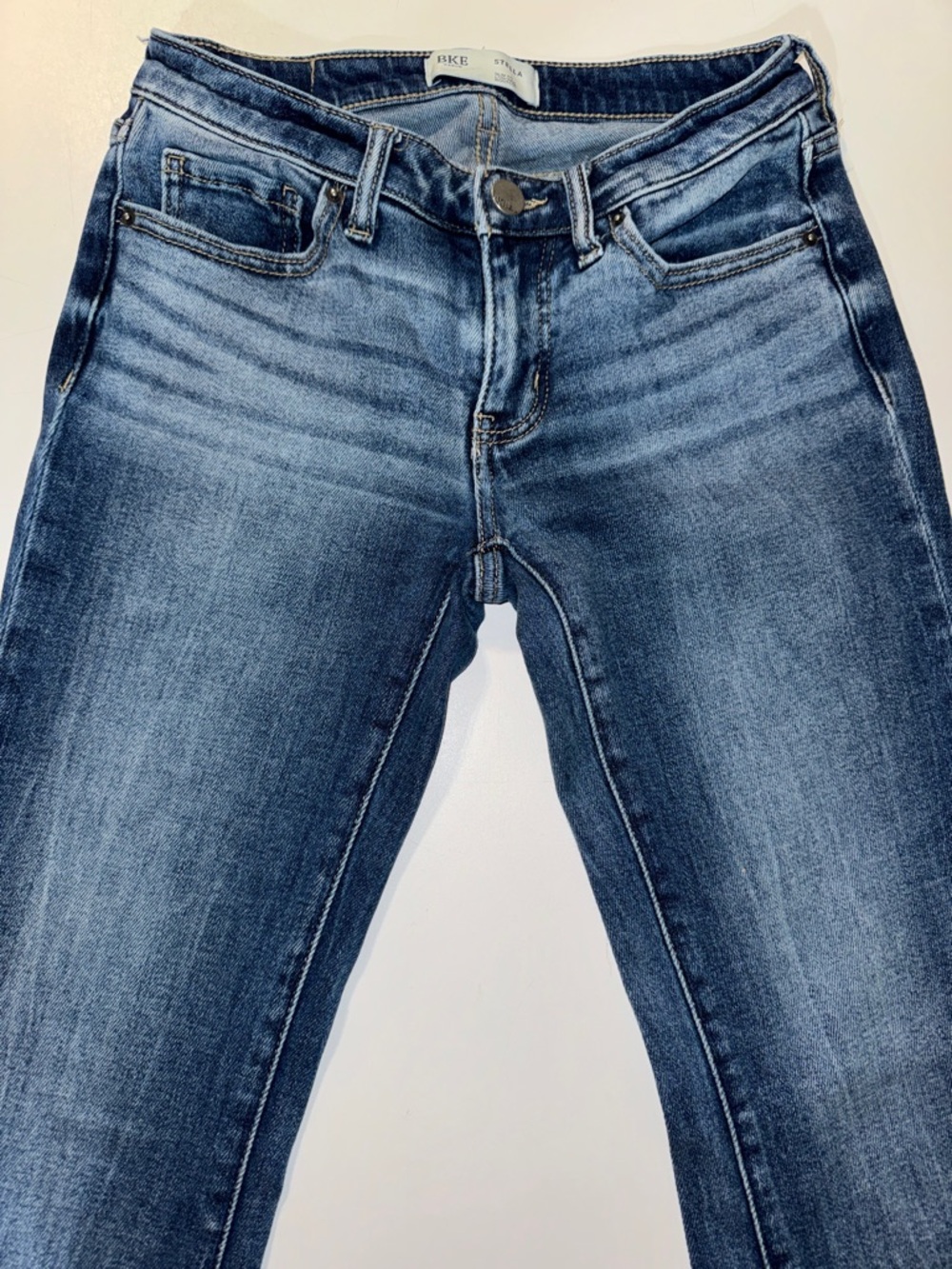 BKE Slim fit Low Rise Women’s Blue Boot Cut Jeans - Picture 3 of 7